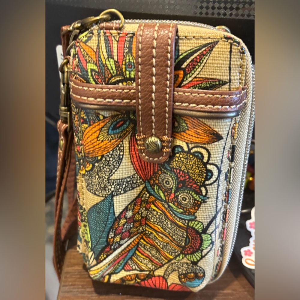 Owl Sakroots Phone Holder mini purse preloved good condition